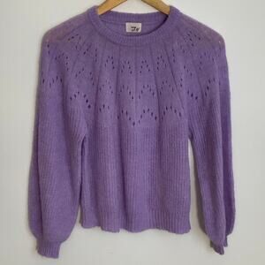 An'ge Mohair Blend Lavendar sweater size‎ S/M